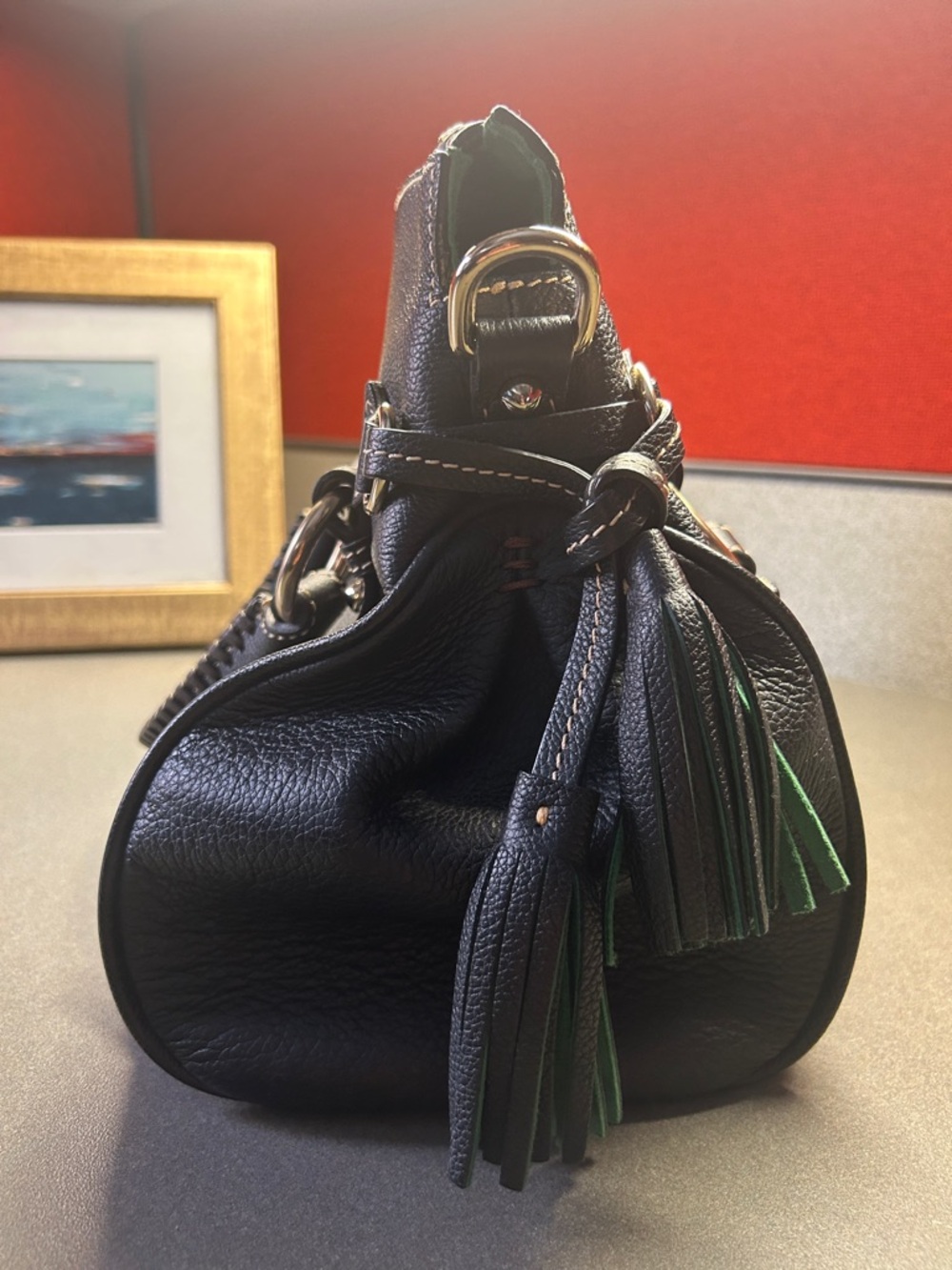 Dooney & Bourke Florentine Leather Satchel – Black - Picture 6 of 6